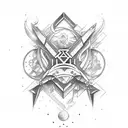 Libra zodiac sign tattoo design idea