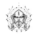 Libra zodiac sign tattoo design idea