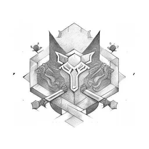 strength symbol tattoo design idea