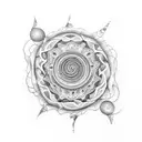 fibonacci spiral tattoo design idea