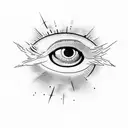 eye, text: all glory is fleeting and bird tattoo design idea