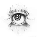 eye, text: all glory is fleeting and bird tattoo design idea
