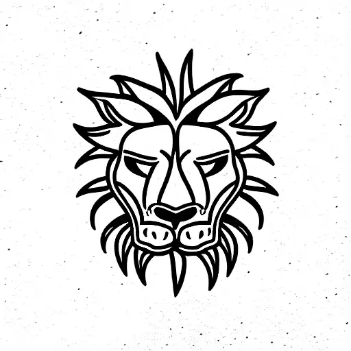 lion skull  tattoo design idea