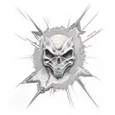 cross antichrist tattoo design idea