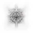 cross antichrist tattoo design idea