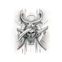 cross antichrist tattoo design idea