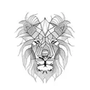 lion skull tattoo design idea
