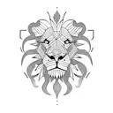 lion skull tattoo design idea