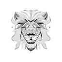 lion skull tattoo design idea