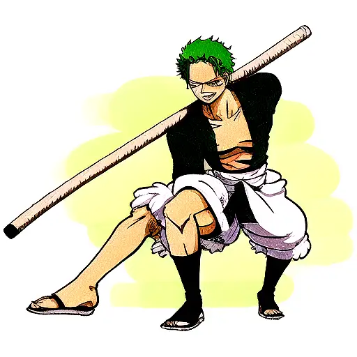 Zoro do anime one piece tattoo design idea