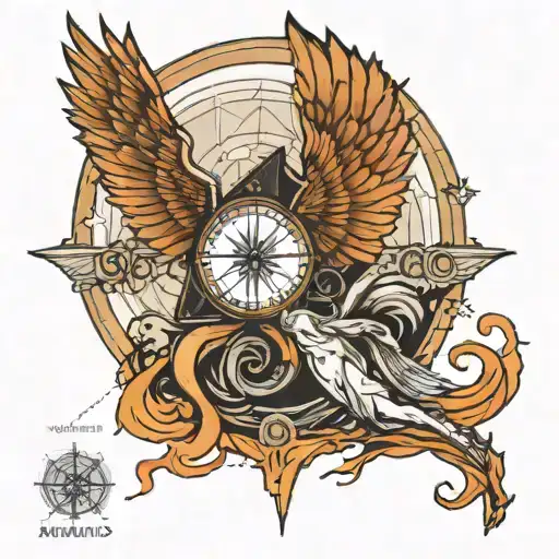 icarus falling, lucifer eye in the fallen angel, fibonacci tattoo design idea