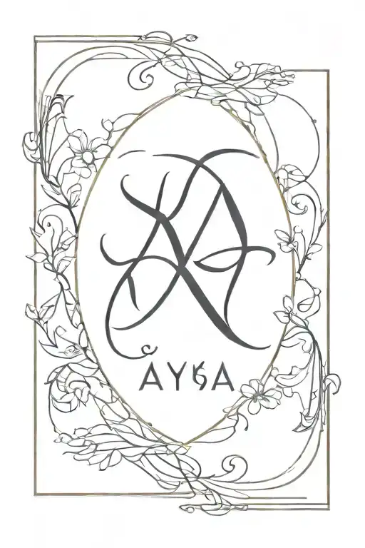 name symbol aya name symbol tattoo design idea