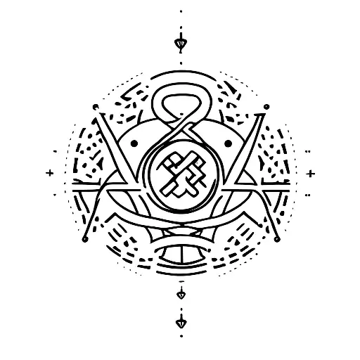 Minimalistic tattoo design using symbols to depict the Christian gospel of Jesus' saving grace tattoo design idea