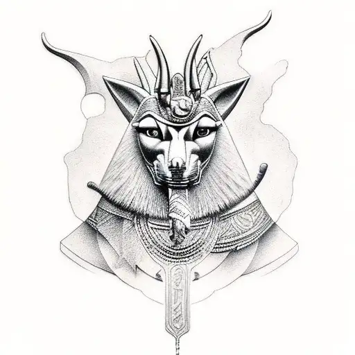 anubis god of the underworld  tattoo design idea