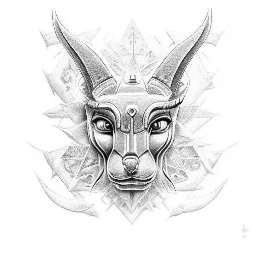anubis god of the underworld  tattoo design idea