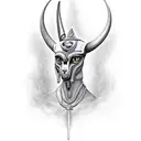 anubis god of the underworld  tattoo design idea