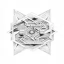 computer chip tattoo design idea