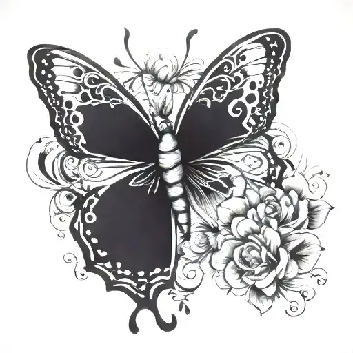 butterfly with unforgettable  tattoo design idea