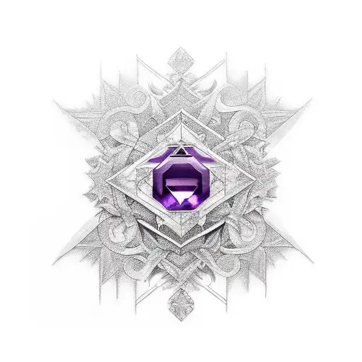 Amethyst  tattoo design idea