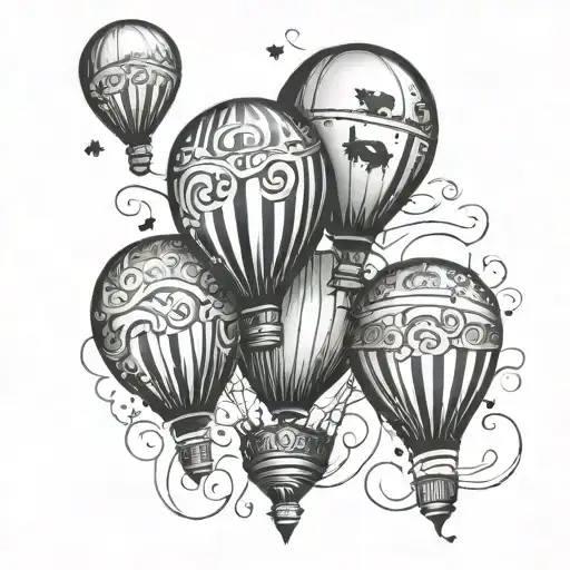 ballons for my nieces and nephews  tattoo design idea