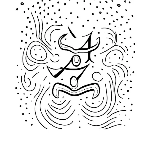word tattoo of "let go laughing" tattoo design idea