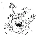 let go laughing tattoo design idea