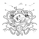 let go laughing tattoo design idea