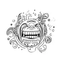 let go laughing tattoo design idea