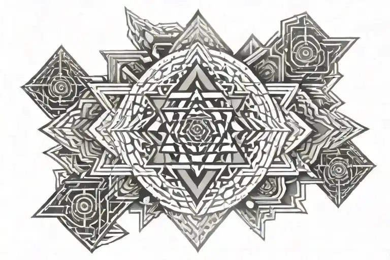 Sri Yantra tattoo design idea