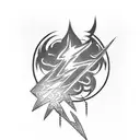 zenitsu and lightning tattoo design idea