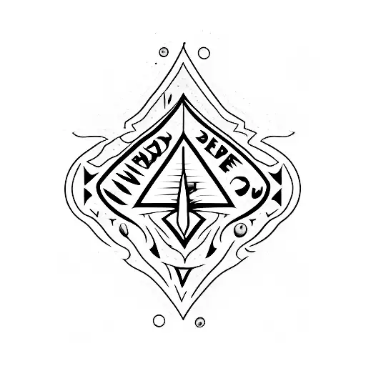 arrowhead that says "daddy" and a semicolon  tattoo design idea