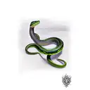 green Snake tattoo design idea