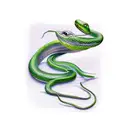 green Snake tattoo design idea