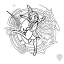 tinkerbelle from peter pan tattoo design idea