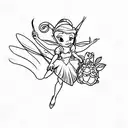 tinkerbelle from peter pan tattoo design idea