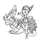 tinkerbelle from peter pan tattoo design idea