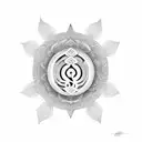 Indian om sign with a twist tattoo design idea