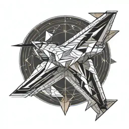 f14 tomcat fighter jet plane flying in the sky tattoo design idea