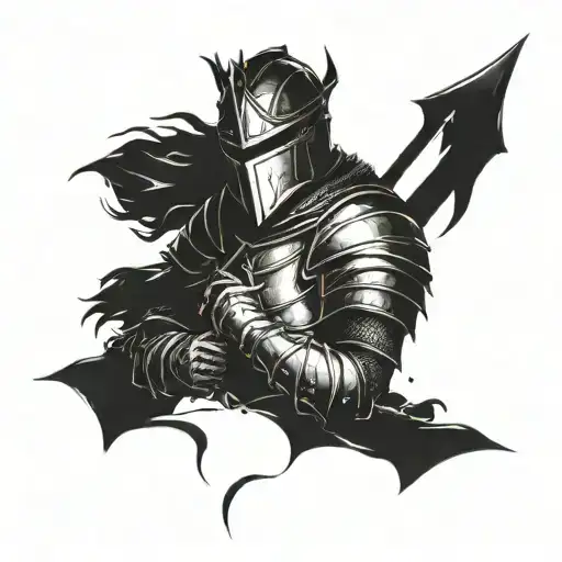 knight from dark souls 3 eclipse tattoo design idea