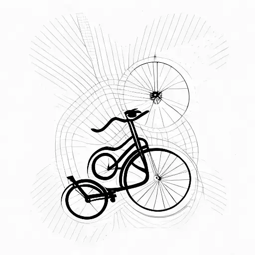 bicycle tattoo design idea