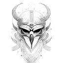 crow viking tattoo design idea