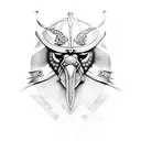 crow viking tattoo design idea