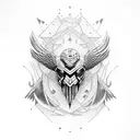 crow viking tattoo design idea