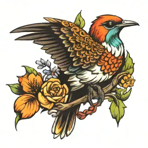 small cuckoo bird neck tattoo design tattoo design idea