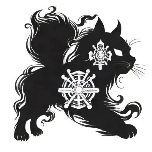 Combine elements of a 1967 Plymouth GTX car, firefighting gear, and diabetes awareness symbols into a cohesive tattoo design tattoo design idea