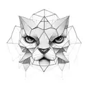 multiple small geometric simple linework tattoos that make a larger piece tattoo design idea