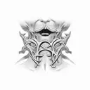 throat meaning pain tattoo design idea
