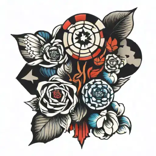 patchwork sleeve tattoo tattoo design idea