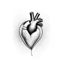 Crying Heart tattoo design idea