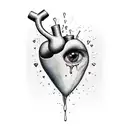 Crying Heart tattoo design idea